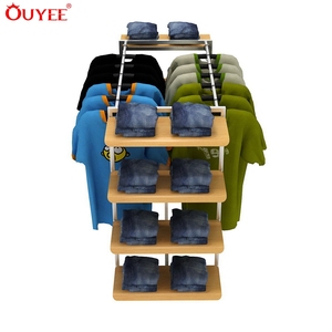Garment Shop <strong>Used</strong> Counter Furniture Metal Brass Gondola <strong>Display</strong> Shelf <strong>Clothing</strong> <strong>Rack</strong> for <strong>Retail</strong> Store - Product Image 5