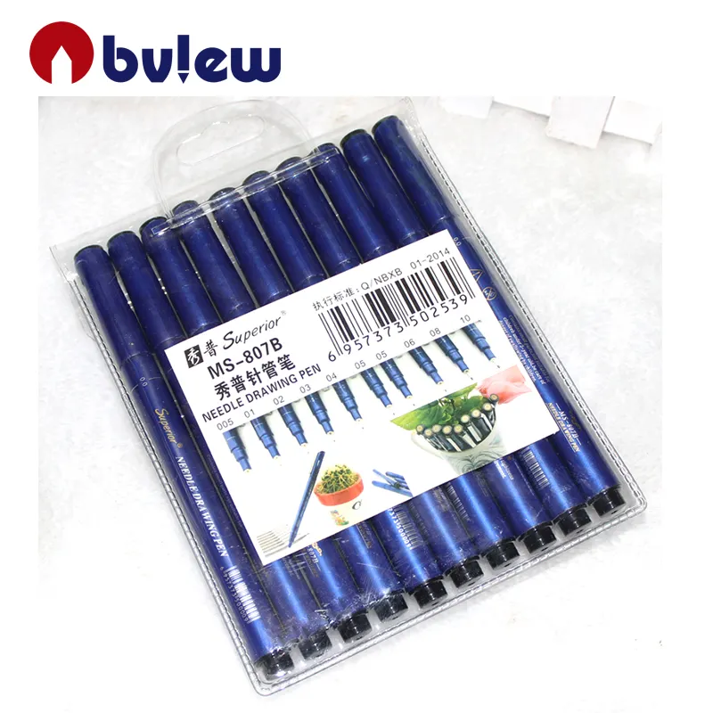 Bview Art 10 Bút Vẽ Fineliner Dựa Trên Nước Màu Đen Kích Thước Độc Đáo