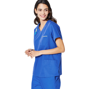 Uno scrub chirurgico da infermiera ospedaliera più venduto camicie uniformi blu scuro in cotone poliestere scrub top donne uomini Spa e denti - Product Image 6