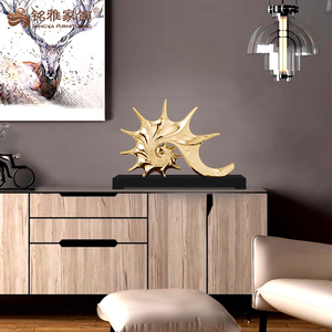 Groothandel Decoratieve Items Oceaan Thema Resin Conch Beeldjes Voor Home Decor