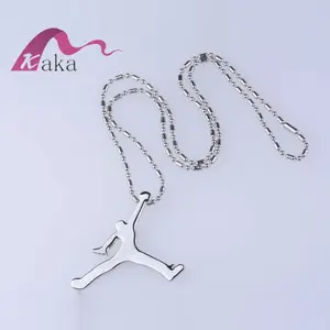 Collier avec pendentif en argent Jordan pour hommes, chaîne longue, pendentif, de grande qualité, pour fête, offre spéciale