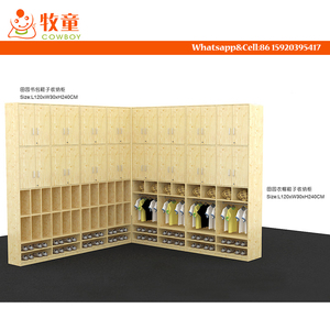 2017 Venta caliente niños preescolar muebles armarios de madera para el almacenamiento - Product Image 2