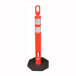 PE Material T-Top Temporary Parking Barrier Post Security Bollards Heavy Duty Rubber Case