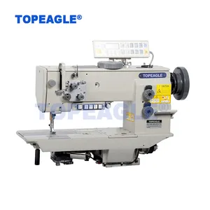 TOPEAGLE TCF-767-373 Flat Bed Compound Feed Automatische Enkele Naald Leer Naaimachine