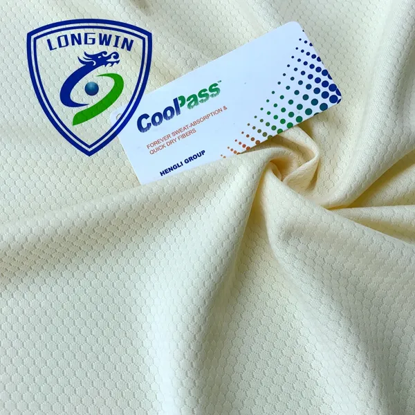 100% poliester dry fit rajutan kain sarang lebah untuk pakaian Olahraga kaus sepak bola kualitas tinggi
