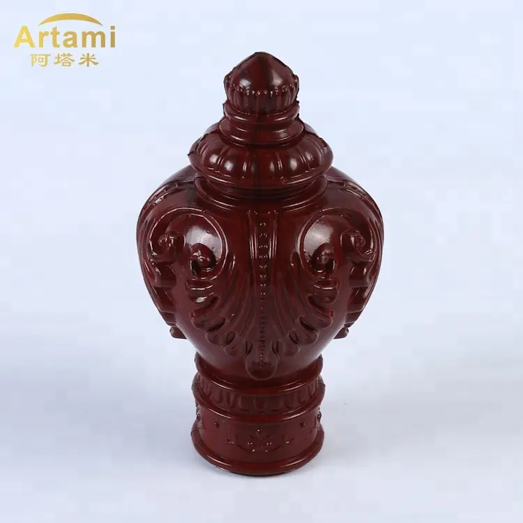 Chất lượng tốt đen bóng rèm cực finials