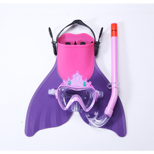 Sports nautiques monofin enfants masque de plongée <span class=keywords><strong>tuba</strong></span> <span class=keywords><strong>et</strong></span> palmes sirène queue nager - Product Image 2
