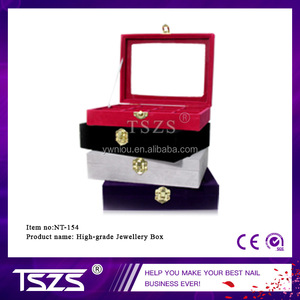 TSZS – boîte de rangement vide pour décoration des ongles, couvercle en verre, emballage de <span class=keywords><strong>manucure</strong></span> en flanelle, haute qualité - Product Image 3