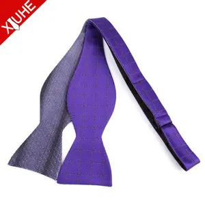 Custom Self Tie Polyester Geweven Handgemaakte Twee Gestemde Zelf Tie Strikjes voor Mannen