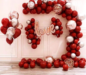 10 "decorazione di nozze in lattice palloncino rosso doppio granato ispessito palloncino di disposizione della stanza di nozze - Product Image 2