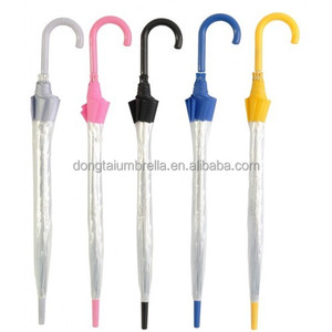 하이 퀄리티 자동 기능 직선 투명 버섯 우산 키즈 POE 폴리에스터 EVA 가장자리 금속 프레임 쉬운 개방 제어 - Product Image 3