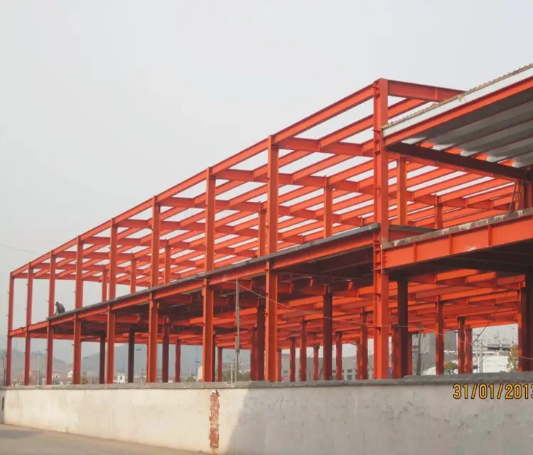 Good quality prefabricated steel structure two story factory building