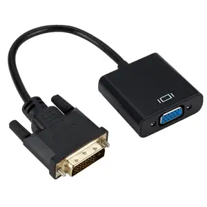 vga cavo 24 pin Suppliers-Dvi a vga Convertitore Adattatore DVI 24 + 1 25 Pin DVI-D a VGA Cavo Adattatore per la TV PS3 PS4 schermo del PC 1080P