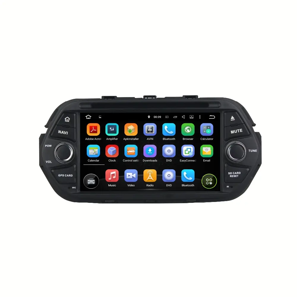 7 "Android 11 Auto Dvd-speler Voor Fiat Tipo Egea 2015-2017 Gps Navigatie Radio Carplay Auto stereo Dvd