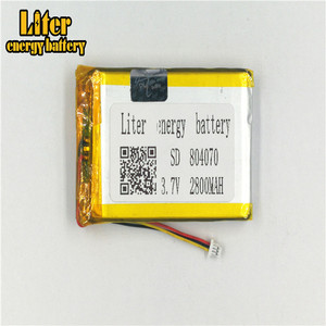 1.0-3 P 3.7 V 804070 2800 mah Ultra thin Lipo battery, thin film Lithium Battery Li-ion rechargeable battery - Product Image 1