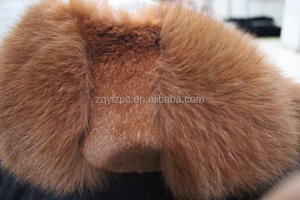 ALICEFUR abastecimiento directo de fábrica, precio al por mayor <span class=keywords><strong>Collar</strong></span> de piel de zorro con cuero chaqueta y abrigo - Product Image 3