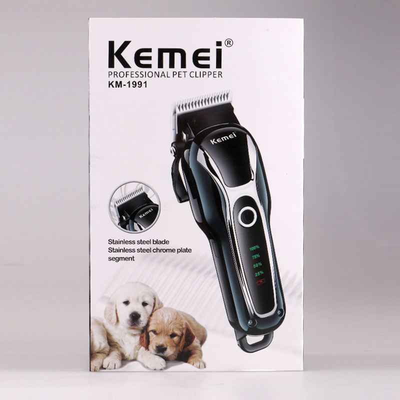 Kemei-cortadora de pelo KM-1991 para mascotas, afeitadora eléctrica  recargable, para acicalamiento de mascotas