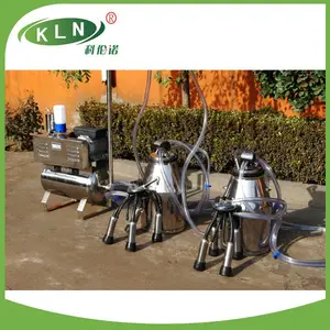 KLN fixed pipeline vacuum double dolly for milk extruding (cow)
