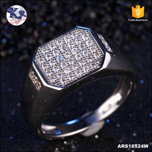 Anello in Argento Sterling 925 Stile Turco Classico per Uomo, Anello alla Moda con Diamante - Product Image 2