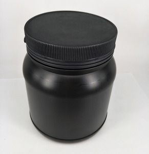 Conteneur en plastique noir HDPE de qualité alimentaire de 2500 ml, grand et vide, anti-effraction, pour l'emballage de protéines en poudre - Product Image 3