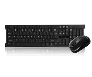 Teclado e mouse sem fio padrão para escritório, teclado com 104 teclas, teclado pcb preto para negócios, venda imperdível de fábrica