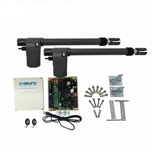 600mm Stroke DC24V Automatic Dual Arm Piston Rod Drive Worm Gear Motor Swing Gate Opener