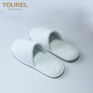 Toptan özel ucuz beyaz Waffle yıkanabilir Spa duş otel tek kullanımlık terlik otel misafir odası için Unisex - Product Image 2