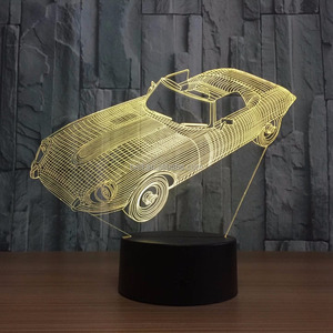 3D ilusión LED noche luz de la lámpara de coche de forma óptica lámpara de mesa para <span class=keywords><strong>el</strong></span> hogar Decoración regalo para niños - Product Image 2