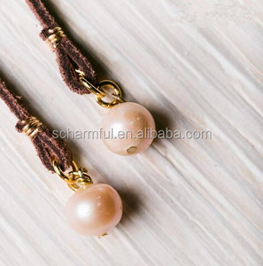 Collar de piel sintética con perlas, Gargantilla, capas, N00295