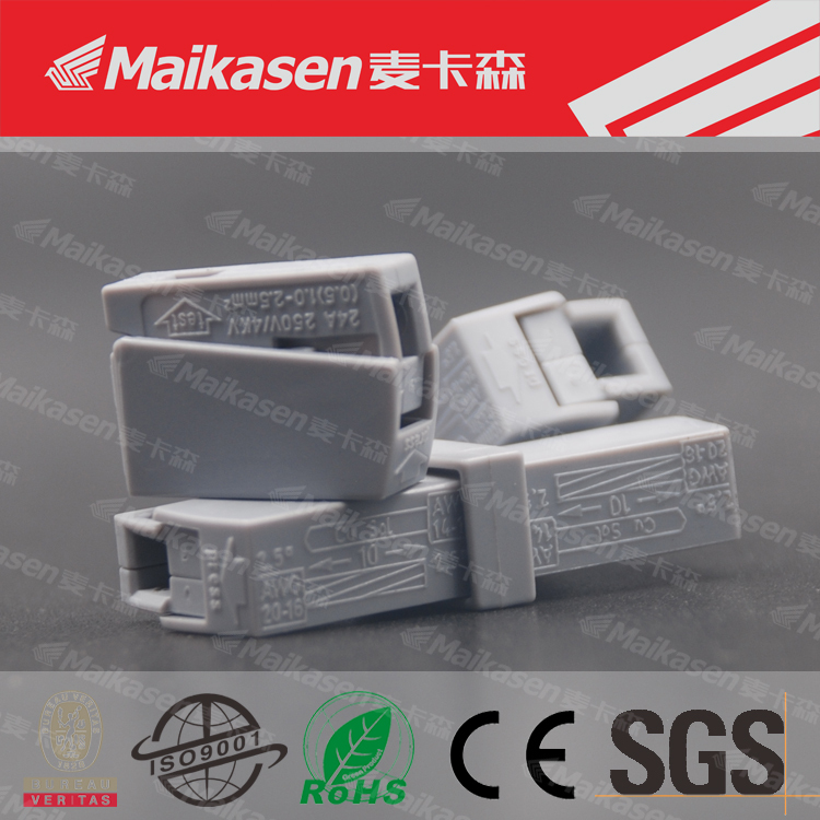 Made In China Poussez action Lighting Fil Connecteur Bornier pour câbles solides, Stranded et flexibles