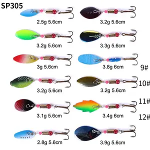 Metall Jig mit Löffel Pailletten Sea Fishing Lure 12 Farben Spinner Lure