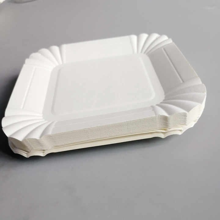 Best selling white square paper party plate wholesale disposable plates party supply paper plates