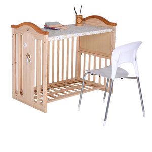 El tipo más nuevo de madera natural extensiable cuna/bebé trineo cama/Fabricante cuna - Product Image 4