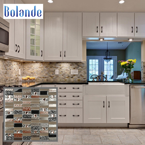 Высокое качество кирпич узор мозаика щитка стены 300*300 ванная комната серебро стекло мозаики - Product Image 1