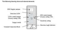 Détecteur de mouvement PIR extérieur HX-2000 Dual-Tech filaire et sans fil compatible avec le capteur micro-ondes et le matériau ABS étanche