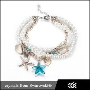Cde mode bijoux Shell Bracelet de perles d'eau douce de gros bijoux - Product Image 1