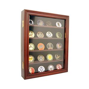 Estuche de Exhibición con Cerradura para 30 Monedas de Desafío, Vitrina con Marco para Monedas Deportivas y Fichas de Póker - Product Image 3