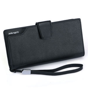 Мужской кожаный кошелек ADENGCHI из искусственной кожи, многофункциональный, с молнией, отделением для монет, держателями для карт, высококачественный, повседневный. - Product Image 4