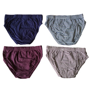 Dewasa Kelompok Usia Pria Pakaian Dalam dan Empat Paket Acoustic Dua Garis Dua Warna Solid Elastis Legging Pria Celana Dalam Katun
