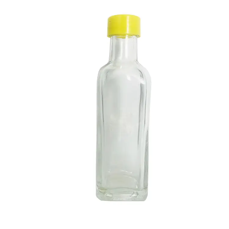 Commercio all'ingrosso di alta qualità 100 ml piazza bottiglia di vetro per olio di oliva