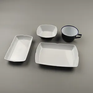 High Quality Rotable Tableware For Airline Restaurant Square Dinnerware Dinnerware Sets