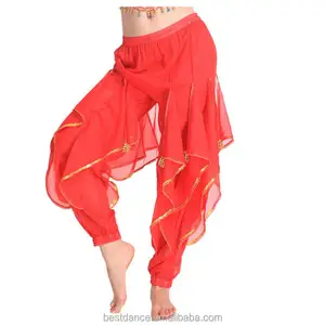 BestDance-Pantalones harén de danza del vientre para mujer, traje de danza del vientre tribal, pantalones para mujer, color rojo árabe, OEM