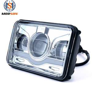 Phares de camion led H4 auto, feu de croisement et de route, avec yeux d'ange, 4x6 pouces, nouveau produit, - Product Image 1