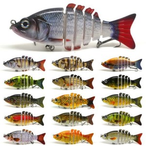 2015 Yilian-s 4 " Mulit articulado Bass Fishing Lure Bait Swimbait Life like Panfish pez-gancho nueva - Product Image 1