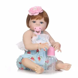 NPK 55センチメートルFull Body Silicone Reborn Baby Boy Doll Realistic 22 "Newborn Babies Girls Bonecas Child Birthday Gift Play House Toy