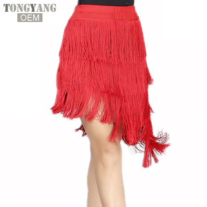 TONGYANG-falda con borlas para mujer, falda de baile latino, Salsa, <span class=keywords><strong>Cha</strong></span>, Rumba, Samba, salón de baile <span class=keywords><strong>Tango</strong></span>, bailarina - Product Image 5