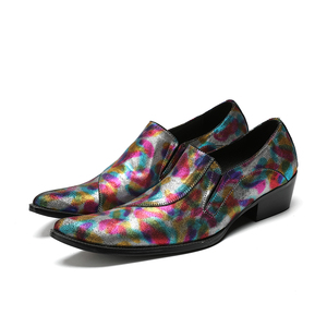 NA163 sivri erkekler deri ayakkabı lüks marka rahat nokta ayak loafer'lar üzerinde kayma yüksek kalite erkek elbise ayakkabı büyük boy - Product Image 1
