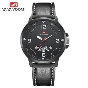 <span class=keywords><strong>Orologio</strong></span> da Polso VAVA WOOM per <span class=keywords><strong>Uomo</strong></span>, Sportivo ed Elegante con <span class=keywords><strong>Cinturino</strong></span> in <span class=keywords><strong>Pelle</strong></span>, Relogio Masculino, <span class=keywords><strong>Orologio</strong></span> alla Moda con Indicazione del Giorno - Product Image 4