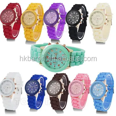 New Women's Men's Geneva Silicone Jelly Gel Quartz Analog Sports Wrist Gift Watch Alibaba China Market
