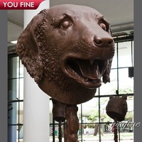 Grande Statue de cochon du zodiaque en Bronze moulé, Sculpture de tête de lion, pour le jardin, l'extérieur